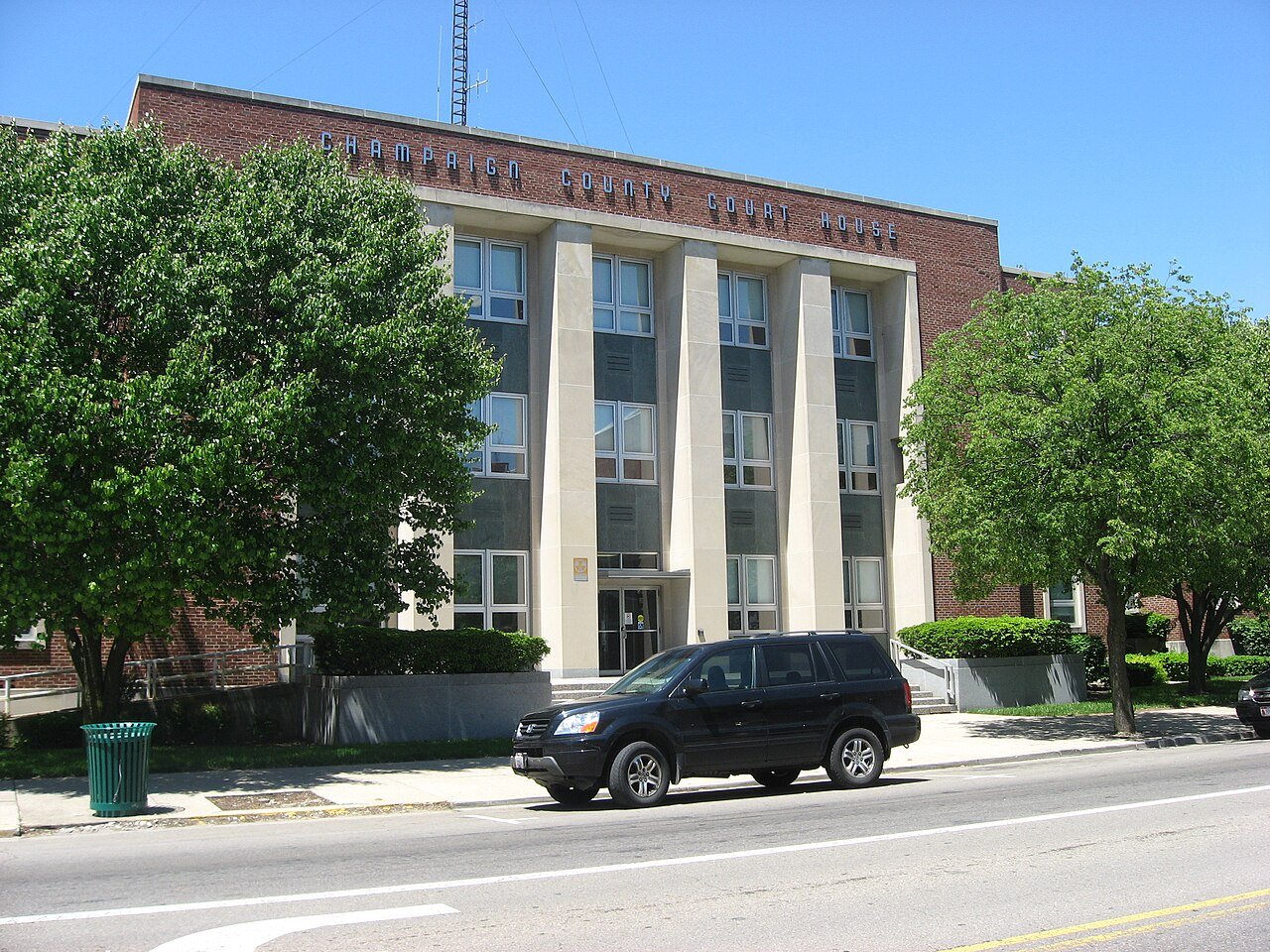 The Champaign County Courthouse on Main Street in Urbana, Ohio