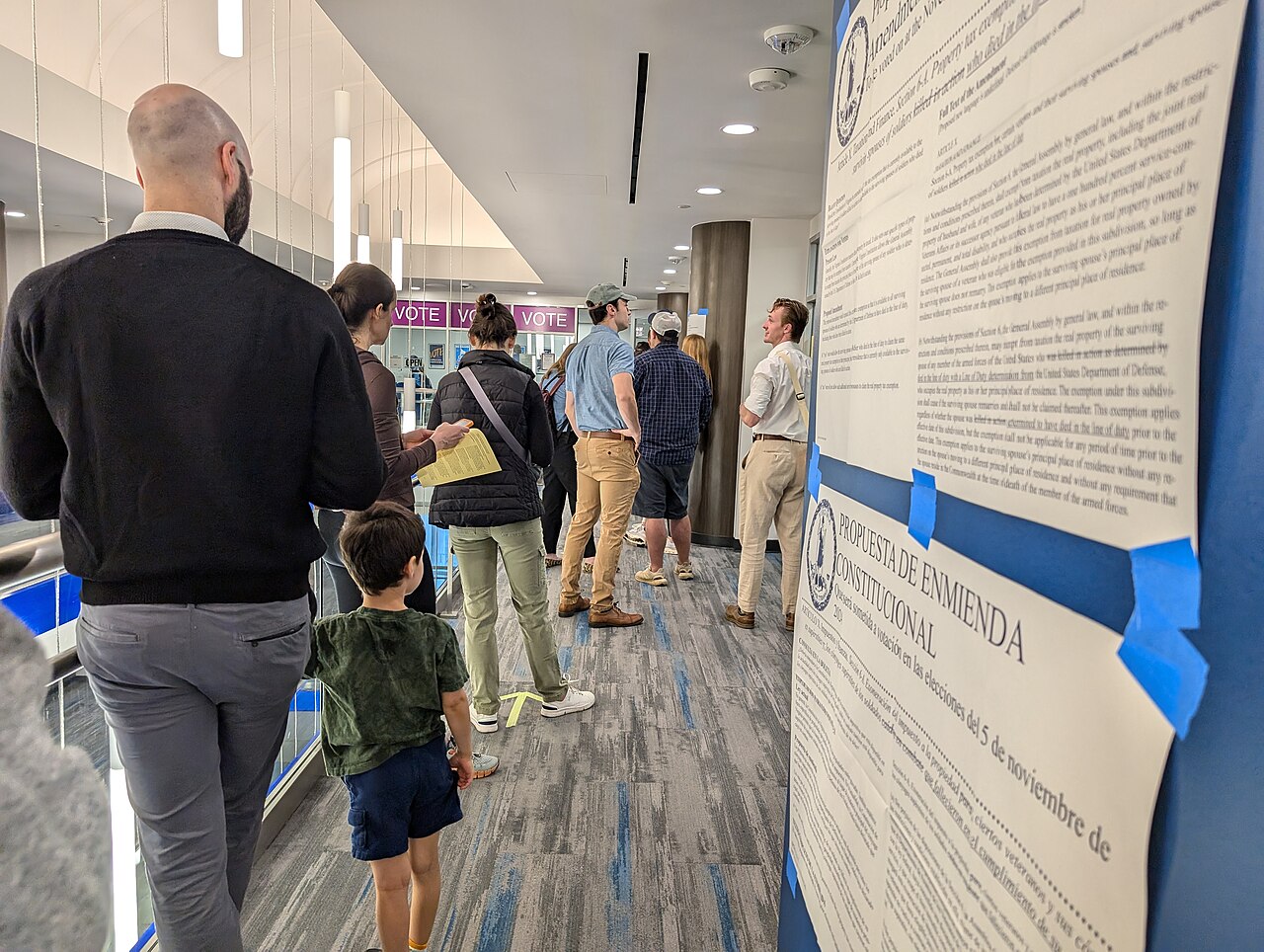Voters waiting in line for early voting in Arlington, Virginia, in 2024