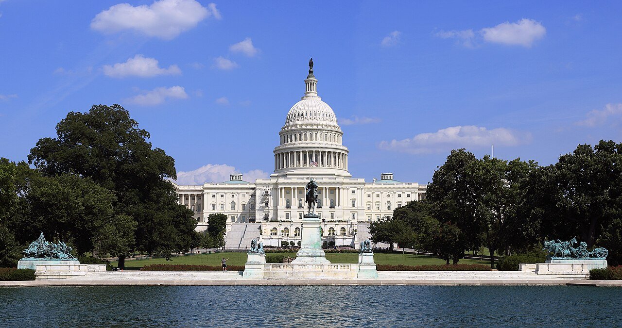 The United States Capitol and Grant Memorial in Washington, D.C.