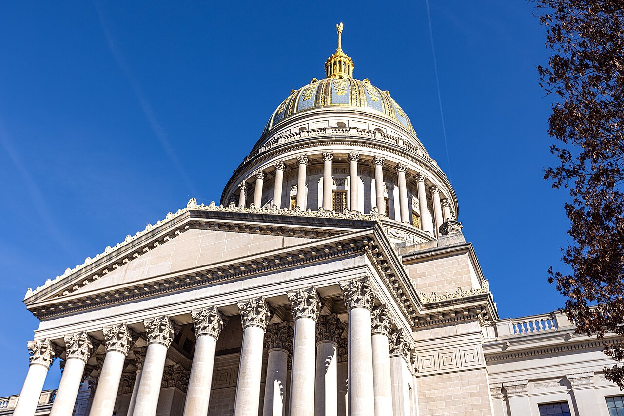 The dome of the West Virginia State Capitol in Charleston