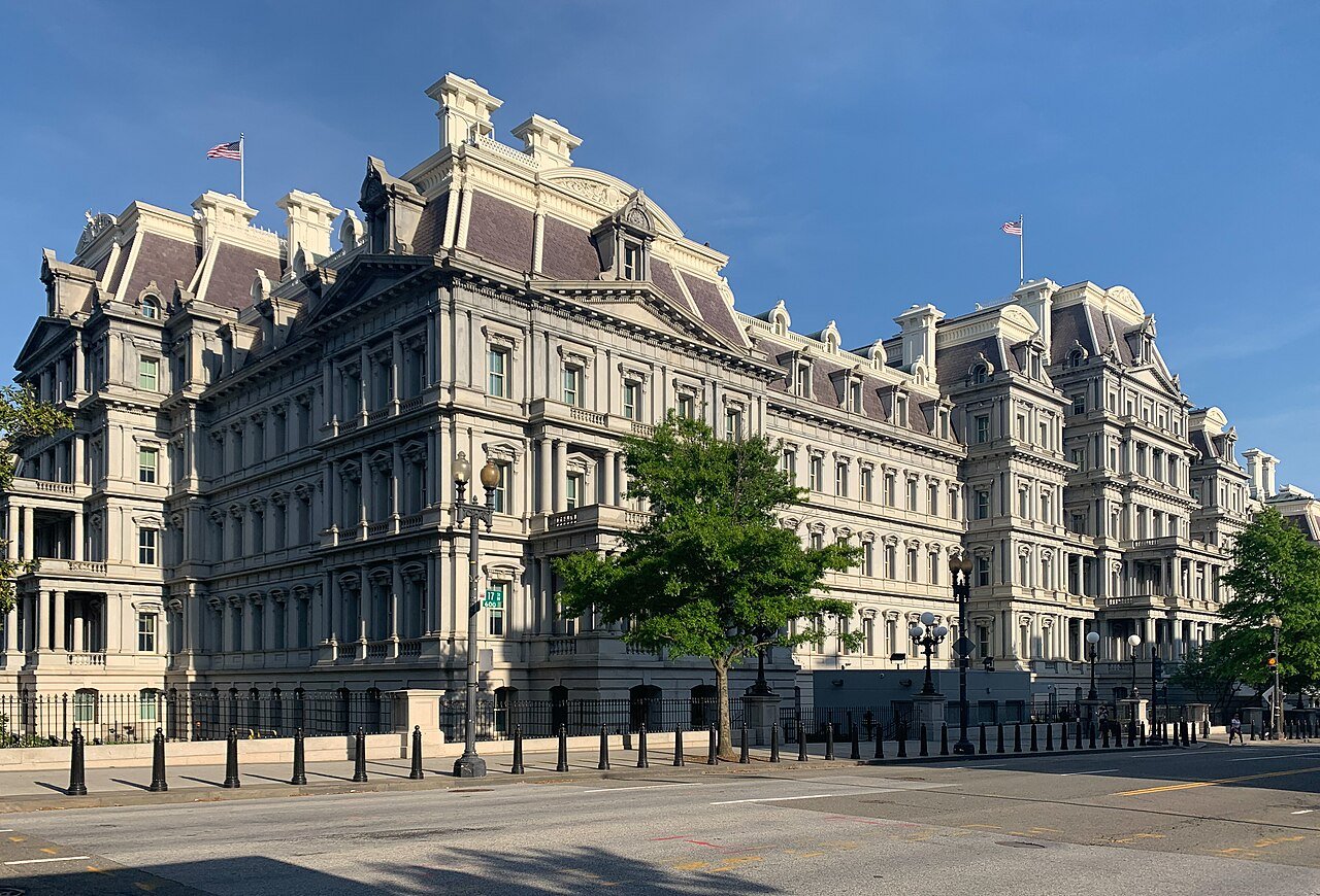 The Eisenhower Executive Office Building next to the White House